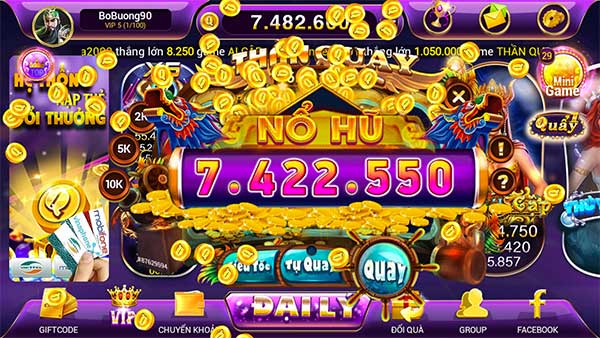 8day mang đến cho người chơi kho game nổ hũ đa dạng với hàng trăm lựa chọn hấp dẫn